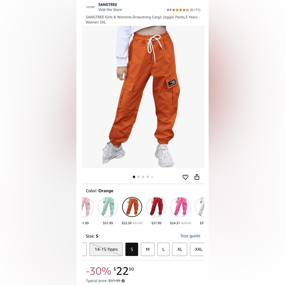 Bright Orange Cargo Pants